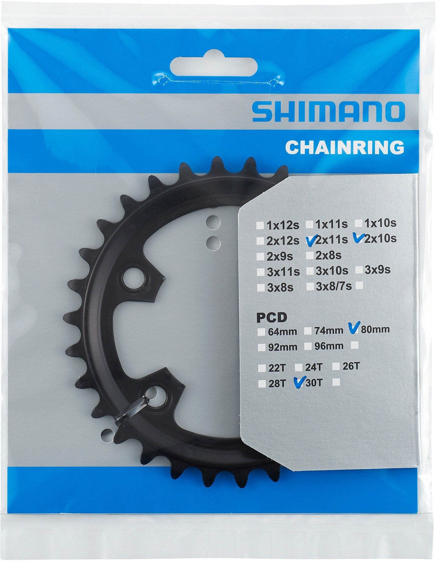 Shimano GRX FC-RX600 GRX 11 speed double inner chainring 30T-NF, for 46-