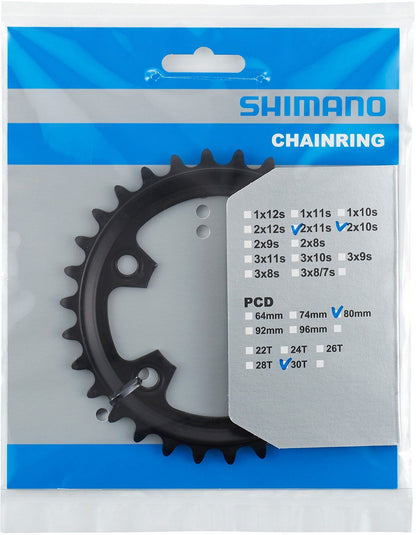 Shimano GRX FC-RX600 GRX 11 speed double inner chainring 30T-NF, for 46-
