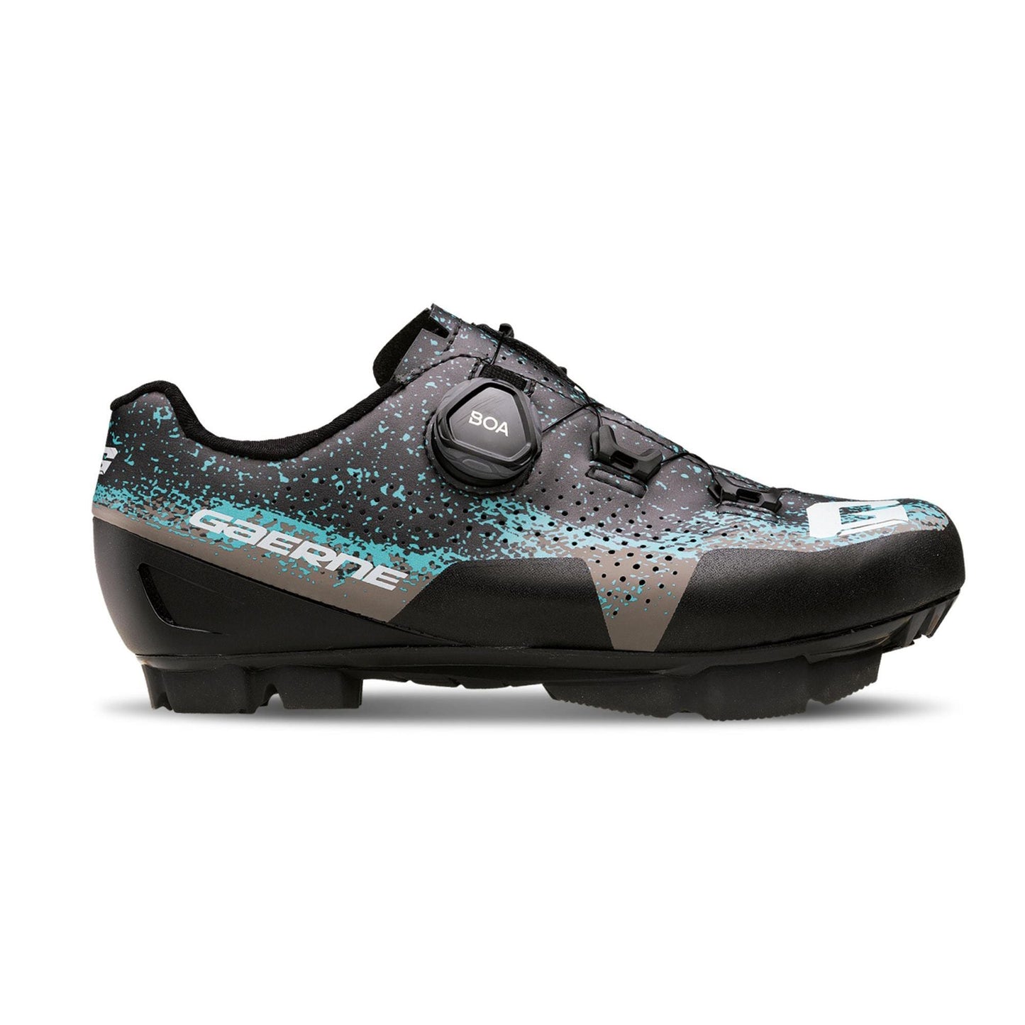Gaerne Lampo Ladies MTB Shoes 2025: MATT BLACK GREY AZURE