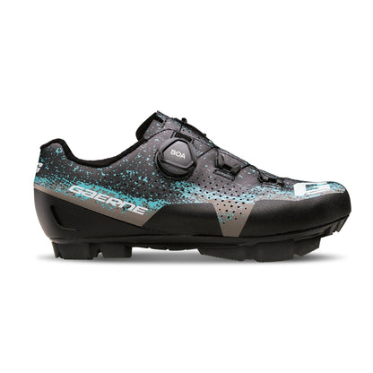 Gaerne Lampo Ladies MTB Shoes 2025: MATT BLACK GREY AZURE