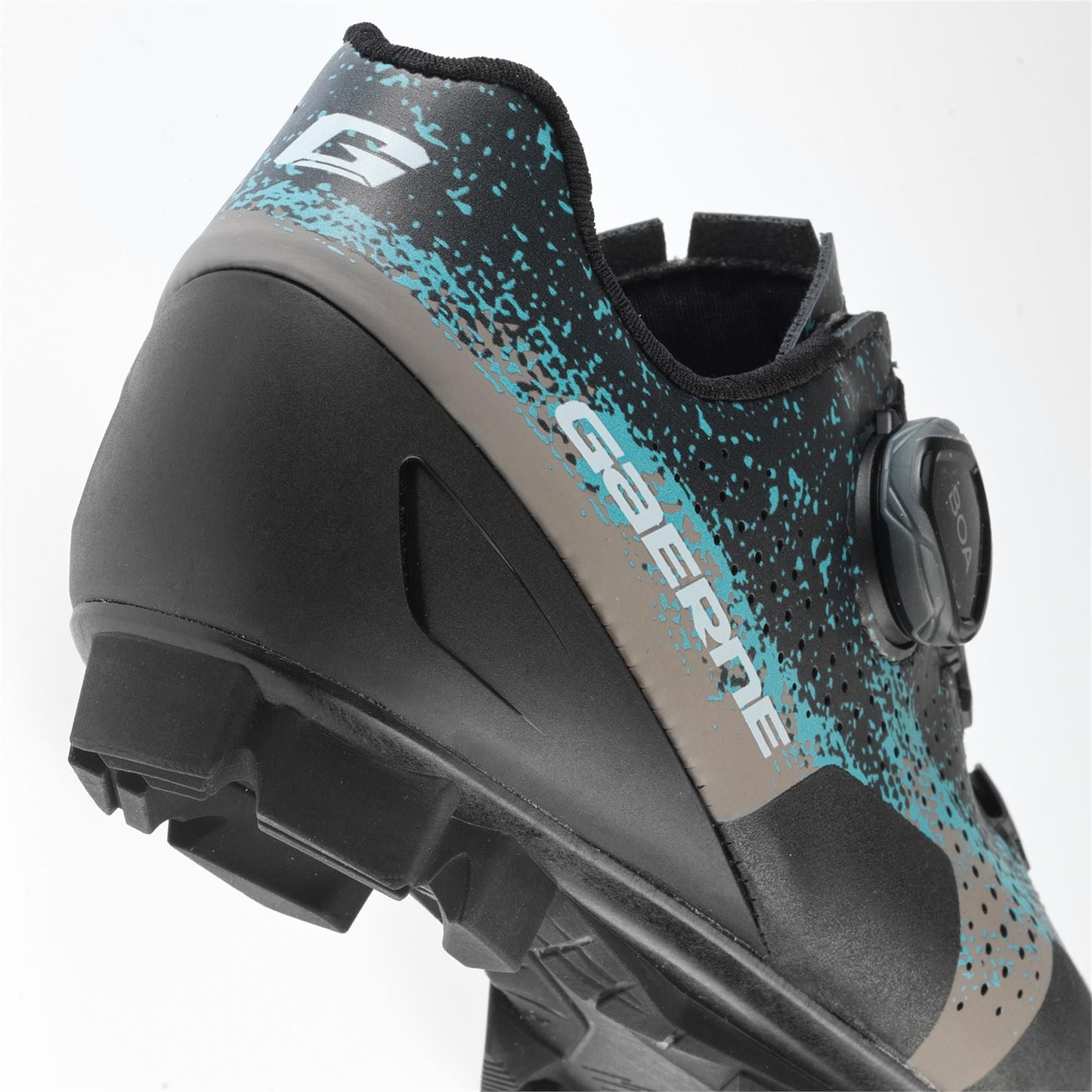 Gaerne Lampo Ladies MTB Shoes 2025: MATT BLACK GREY AZURE