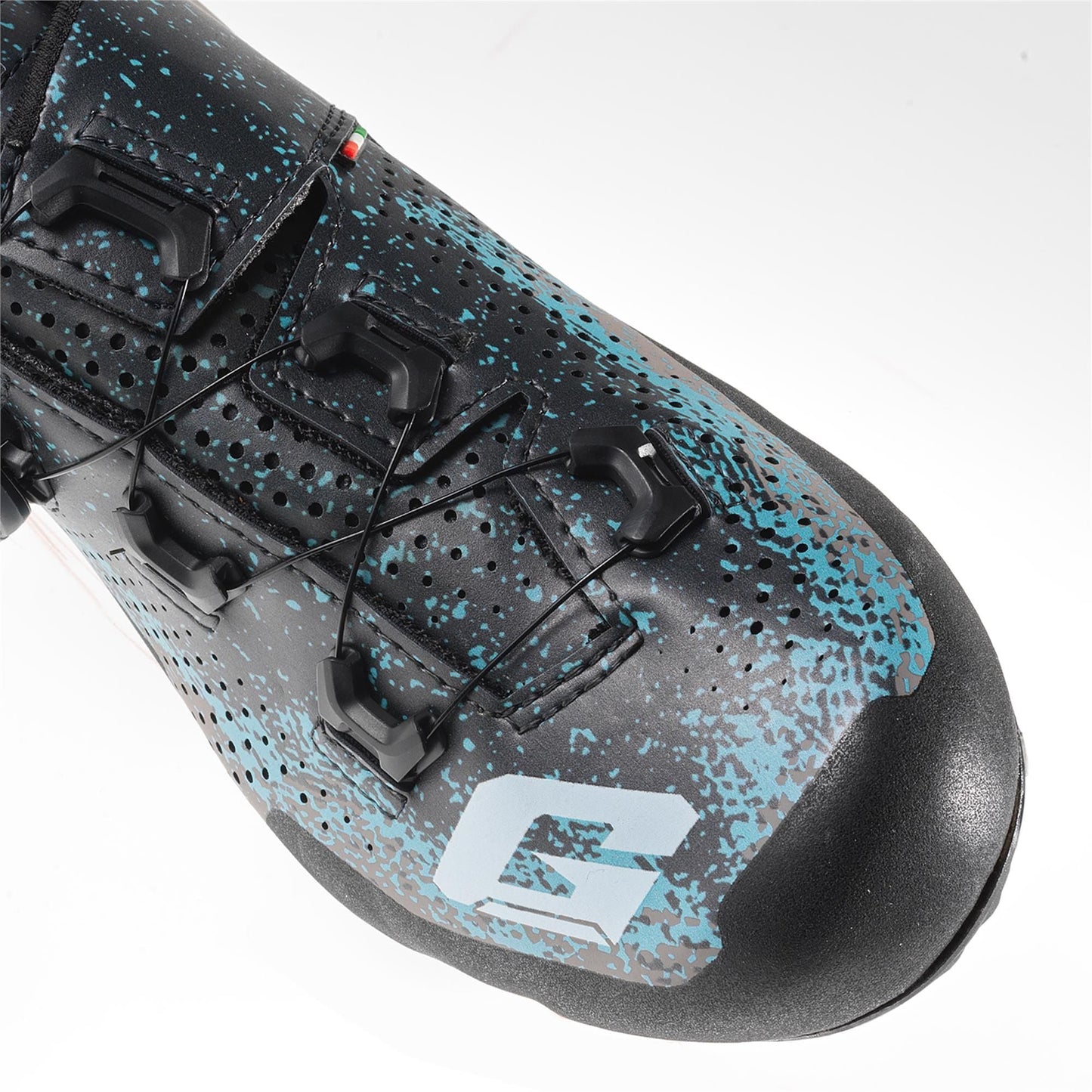 Gaerne Lampo Ladies MTB Shoes 2025: MATT BLACK GREY AZURE