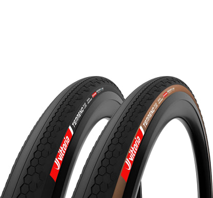 Vittoria Terreno T10 Hardpack 700x45c Gravel Endurance Full Black G2.0 Tubeless Ready Tyr