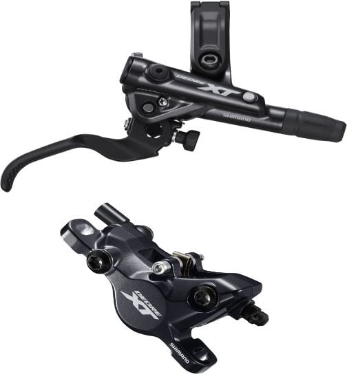 Shimano Deore XT BR-M8100/BL-M8100 XT bled brake lever/post mount calliper, rear left