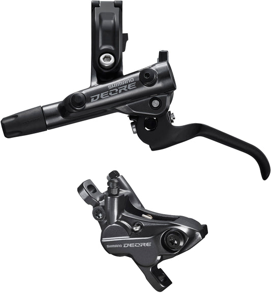 Shimano Deore BR-M6120/BL-M6100 Deore bled brake lever/post mount 4 pot calliper, rear left