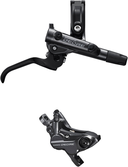 Shimano Deore BR-M6120/BL-M6100 Deore bled brake lever/post mount 4 pot calliper, front right