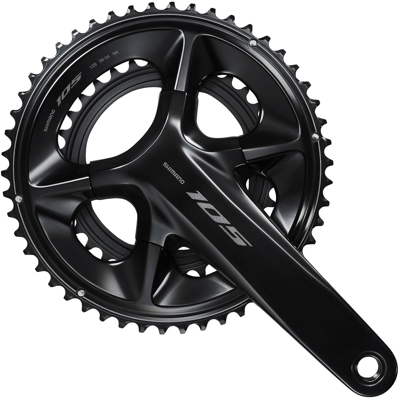Shimano 105 FC-R7100 105 double 12-speed chainset, HollowTech II 175 mm 50 / 34T