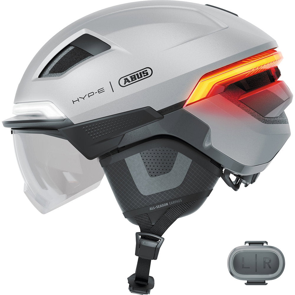 ABUS Hyp-E Ace Cycling Helmet Gleam Silver / Small
