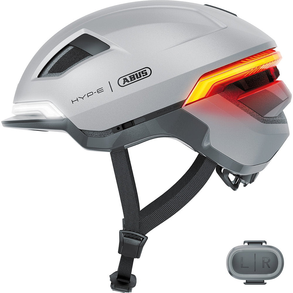 ABUS Hyp-E Cycling Helmet Gleam Silver / Medium