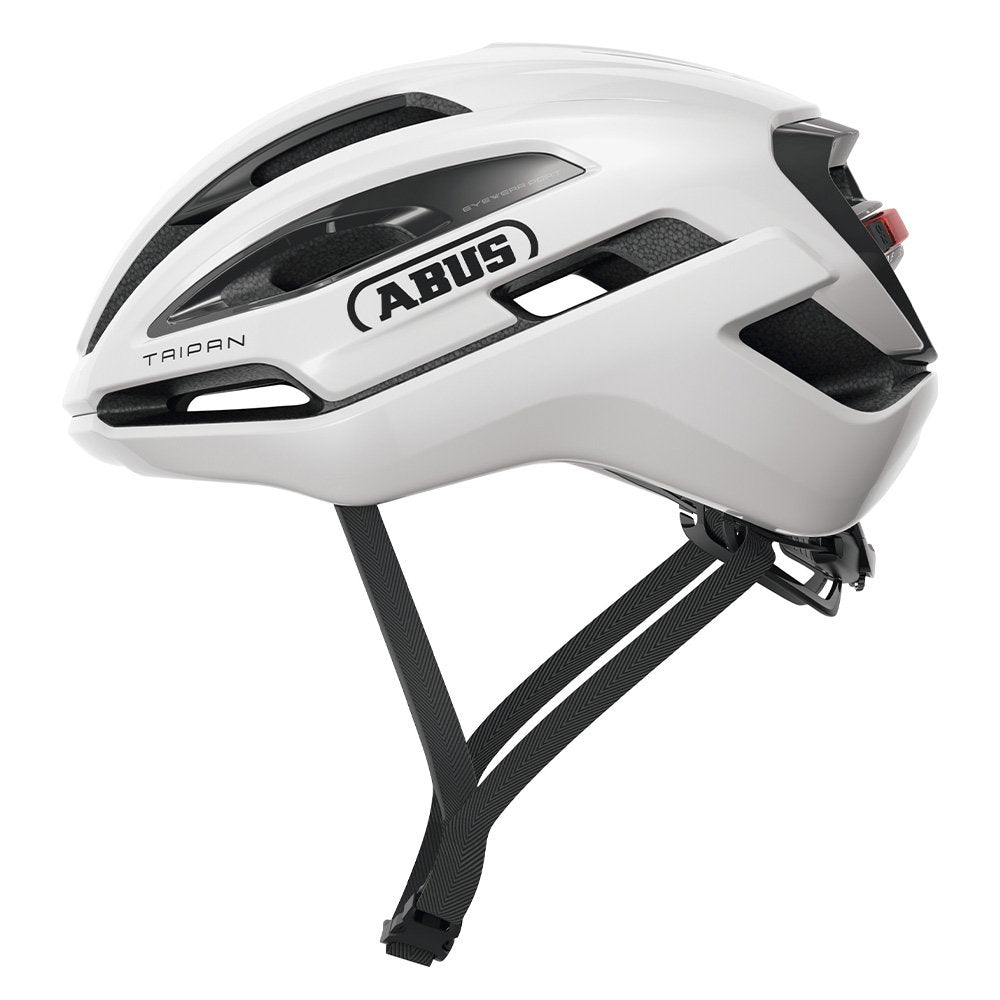 ABUS Taipan LED Cycling Helmet Shiny White / Large