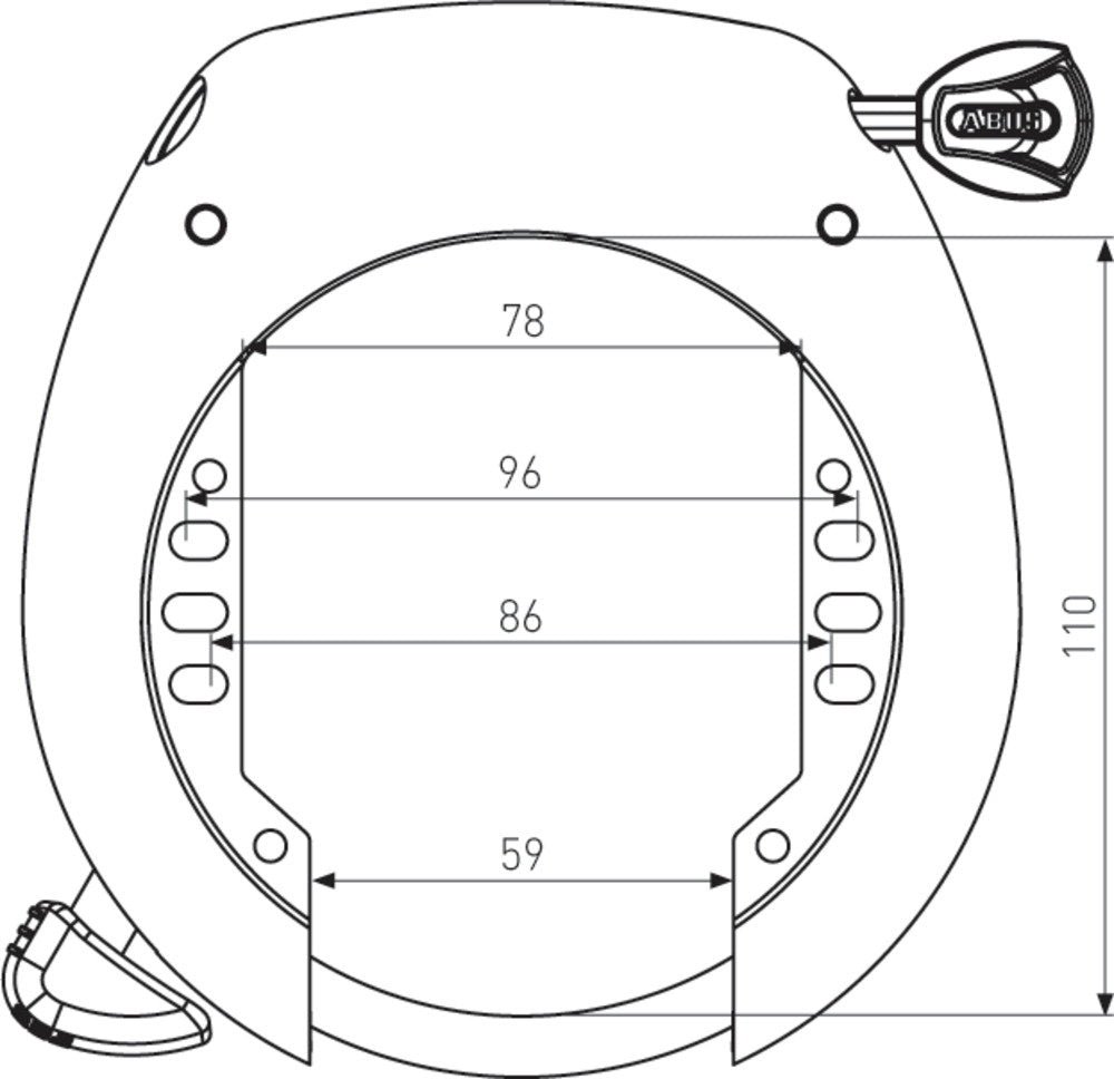 ABUS - Frame Lock - 5755L NR BK XPlus Service