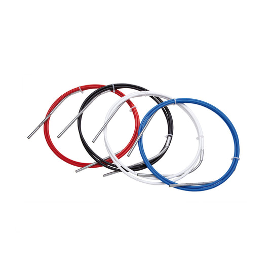 SRAM Slickwire Road And MTB Shift Cable Kit White 4mm (2X 2300mm 1.2mm Coated Cables, 4mm Nylon Braided Housing, Ferrules, End Caps, Frame Protectors) 