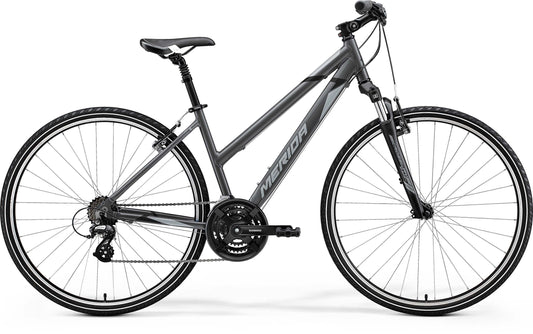 Merida Crossway 10-V Women's - Silk Dark Silver (Grey / Black) - MY26