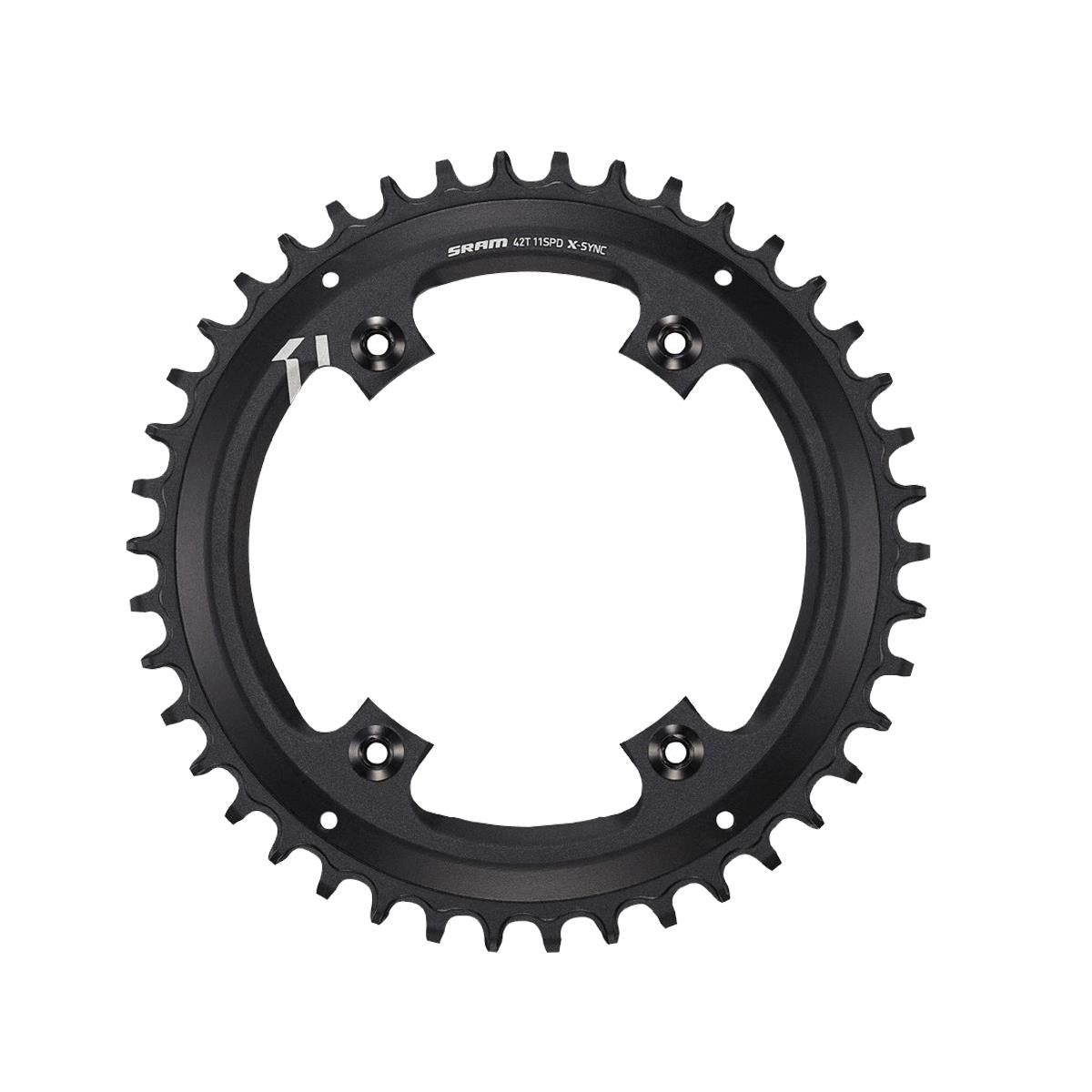 SRAM Chain Ring X-Sync 42T 11 Speed Apex1 Asymmetric 110BCD Alumblack BB30 Or Gxp