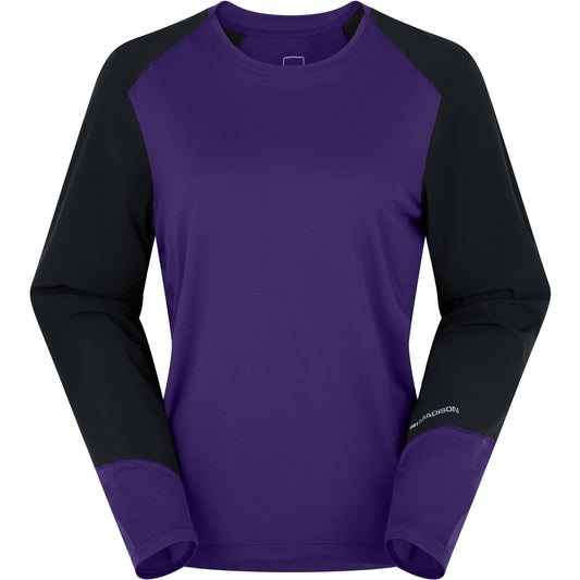 Madison Flux Women's Long Sleeve Trail Jersey AW26 Purple / Black / Size 16