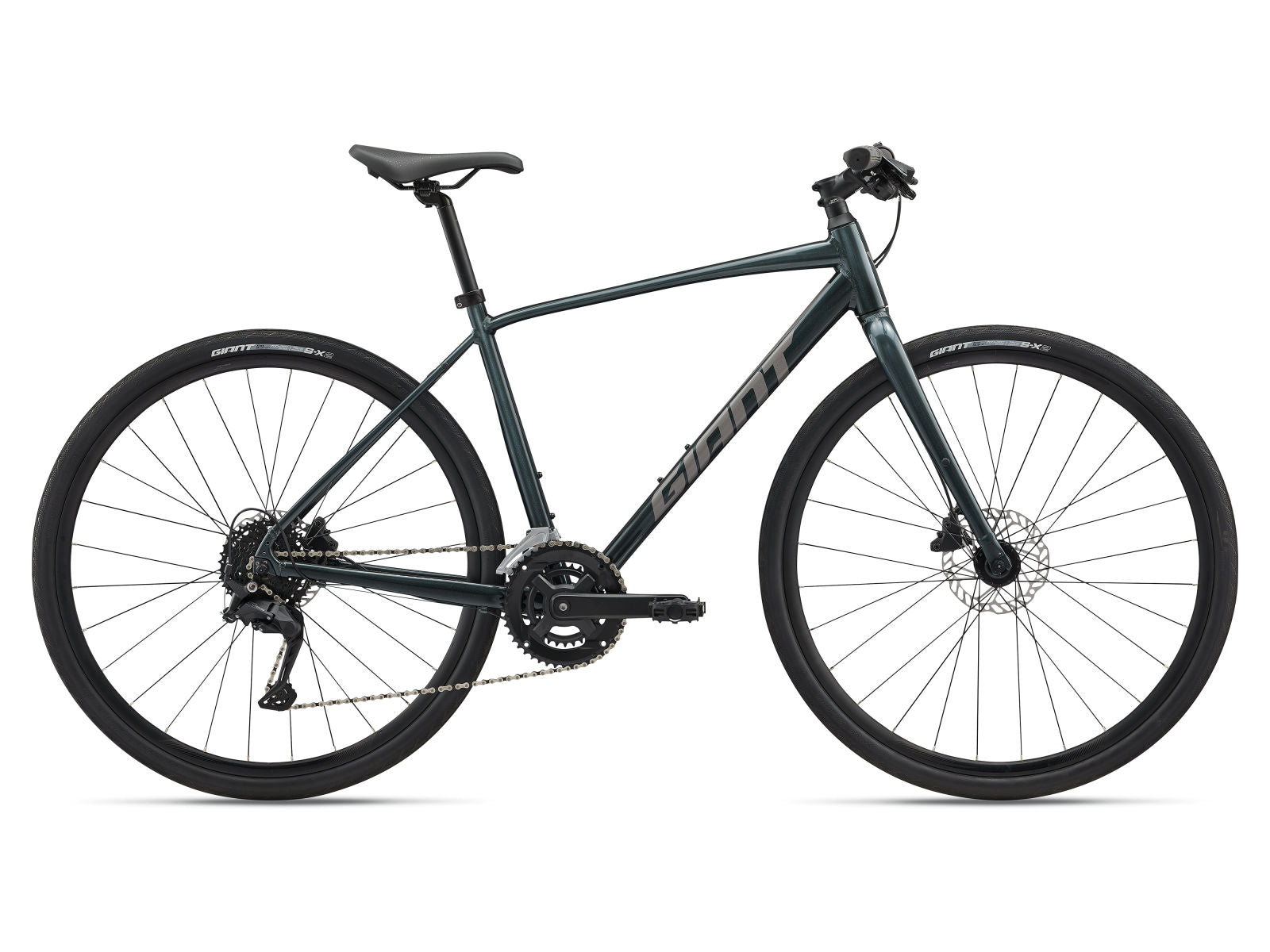 Giant Escape Disc 2 Sports Hybrid Bike 2026 Large - Asphalt Green