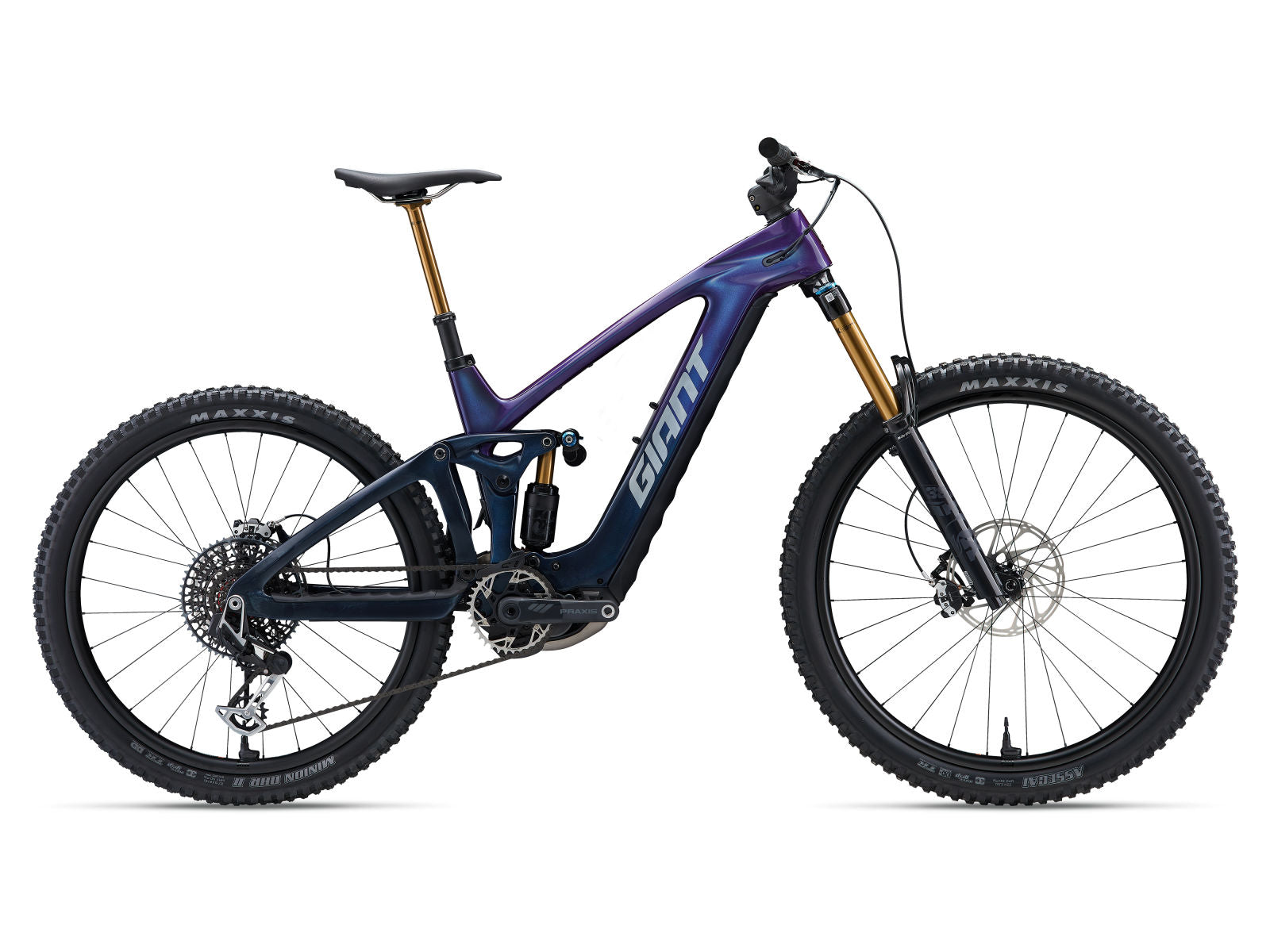 Giant Reign Advanced E+ 0 Carbon Mullet Electric Mountain Bike  2026 Medium - Purple Haze/Metallic Navy