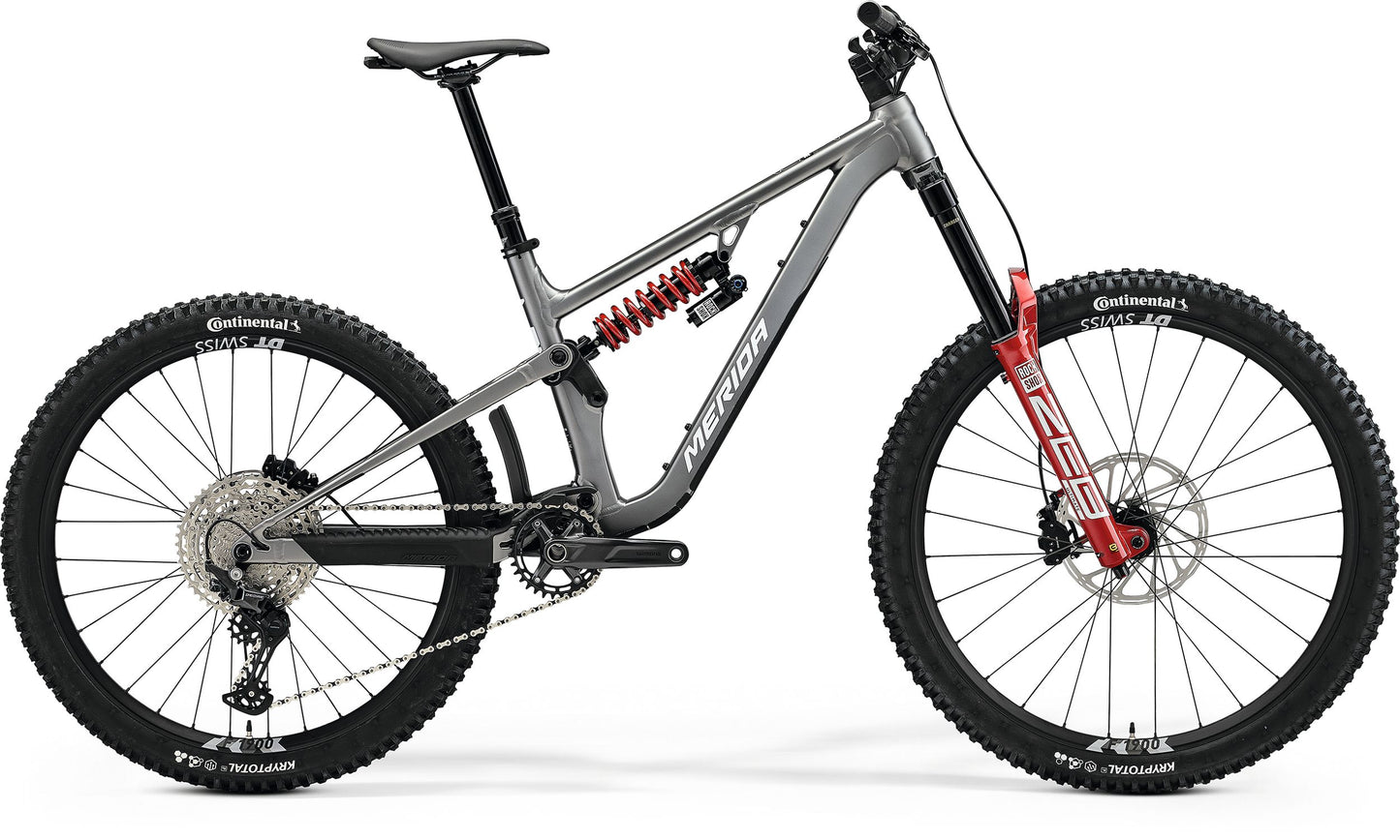 Merida One-Sixty FR 800 - Silk Gunmetal Grey (Red/White) - MY26