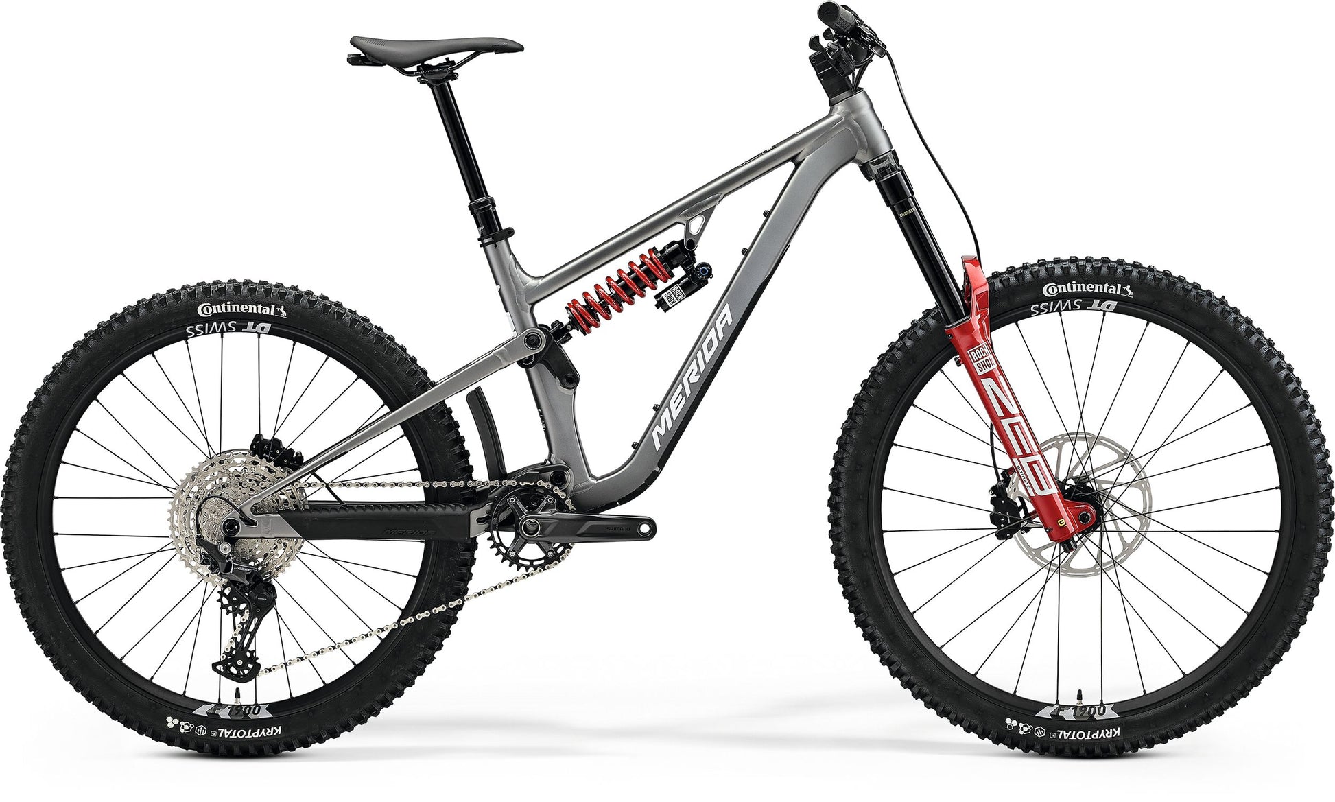 Merida One-Sixty FR 800 - Silk Gunmetal Grey (Red/White) - MY26