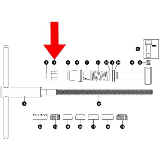 Park Tool 737 - Retaining nut for HTR-1