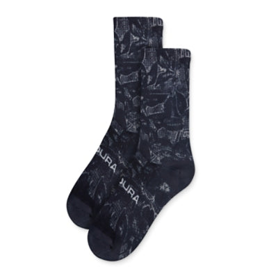 Endura GRID FLORAL LTD PRINT SOCK BLK/BLK - Black