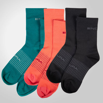 Endura Women's Coolmax Race Sock (Triple Pack)