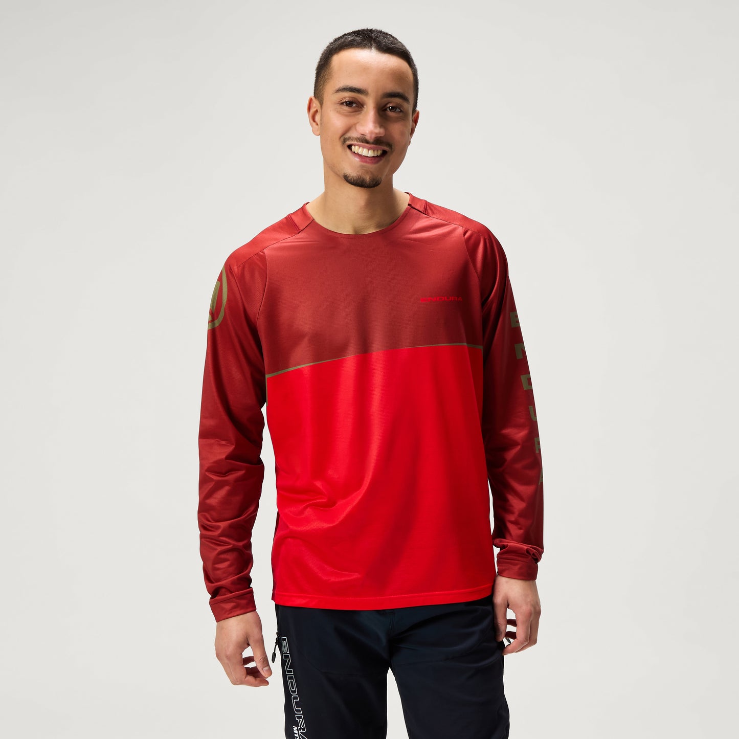 Endura CORE PRINTED L/S TEE RED/RED