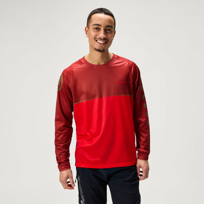 Endura CORE PRINTED L/S TEE RED/RED