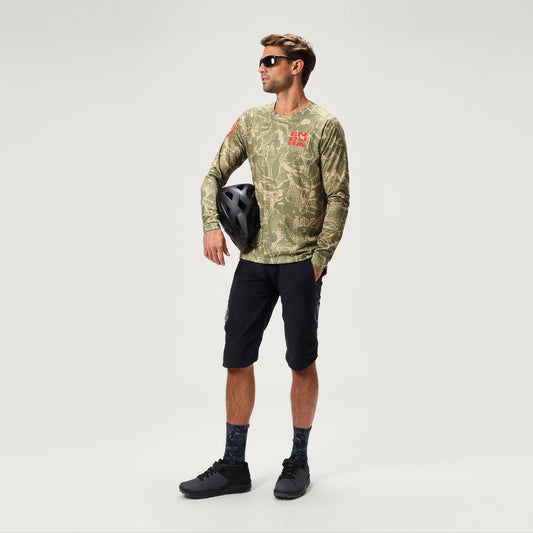 Endura GRID FLORAL LTD PRINTED L/S TEE GRN/GRN - Green