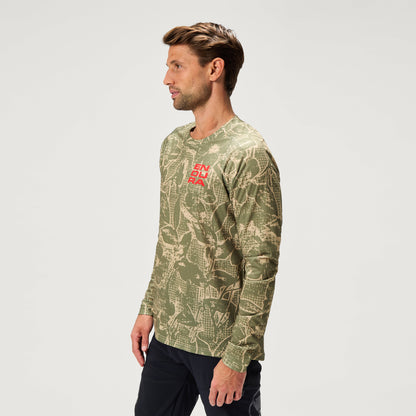 Endura GRID FLORAL LTD PRINTED L/S TEE GRN/GRN - Green