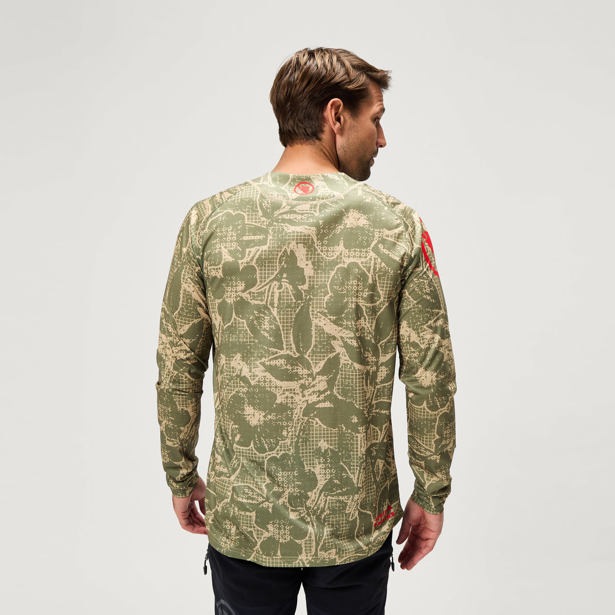Endura GRID FLORAL LTD PRINTED L/S TEE GRN/GRN - Green