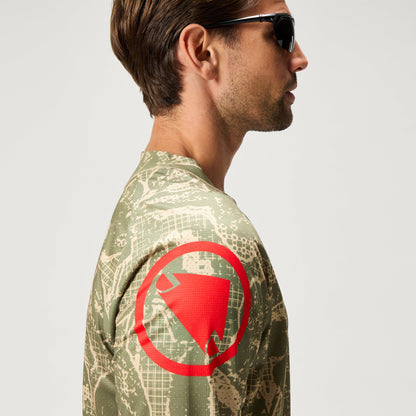 Endura GRID FLORAL LTD PRINTED L/S TEE GRN/GRN - Green