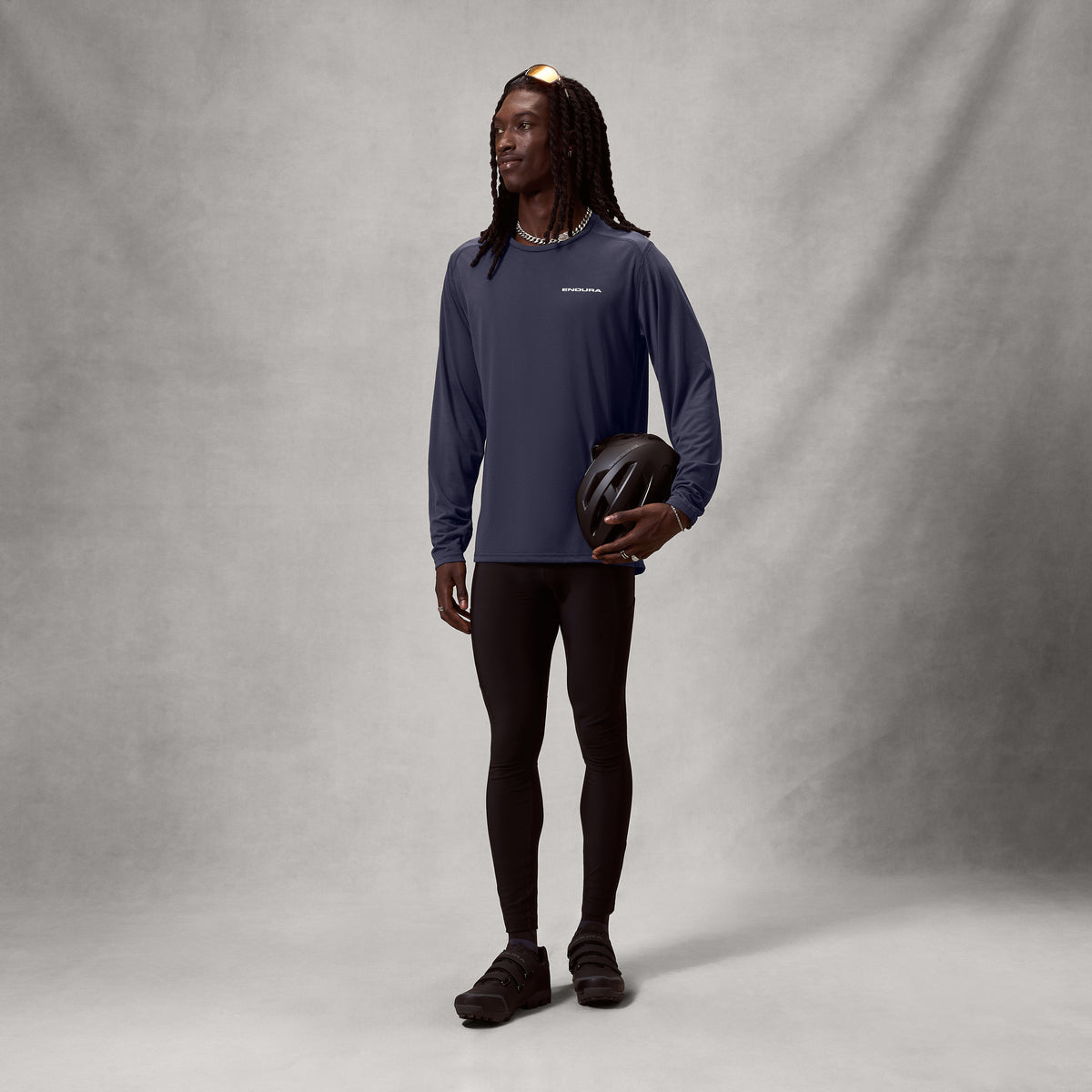 Endura MEN'S LOOP LONG SLEEVE TECH TEE - Grey