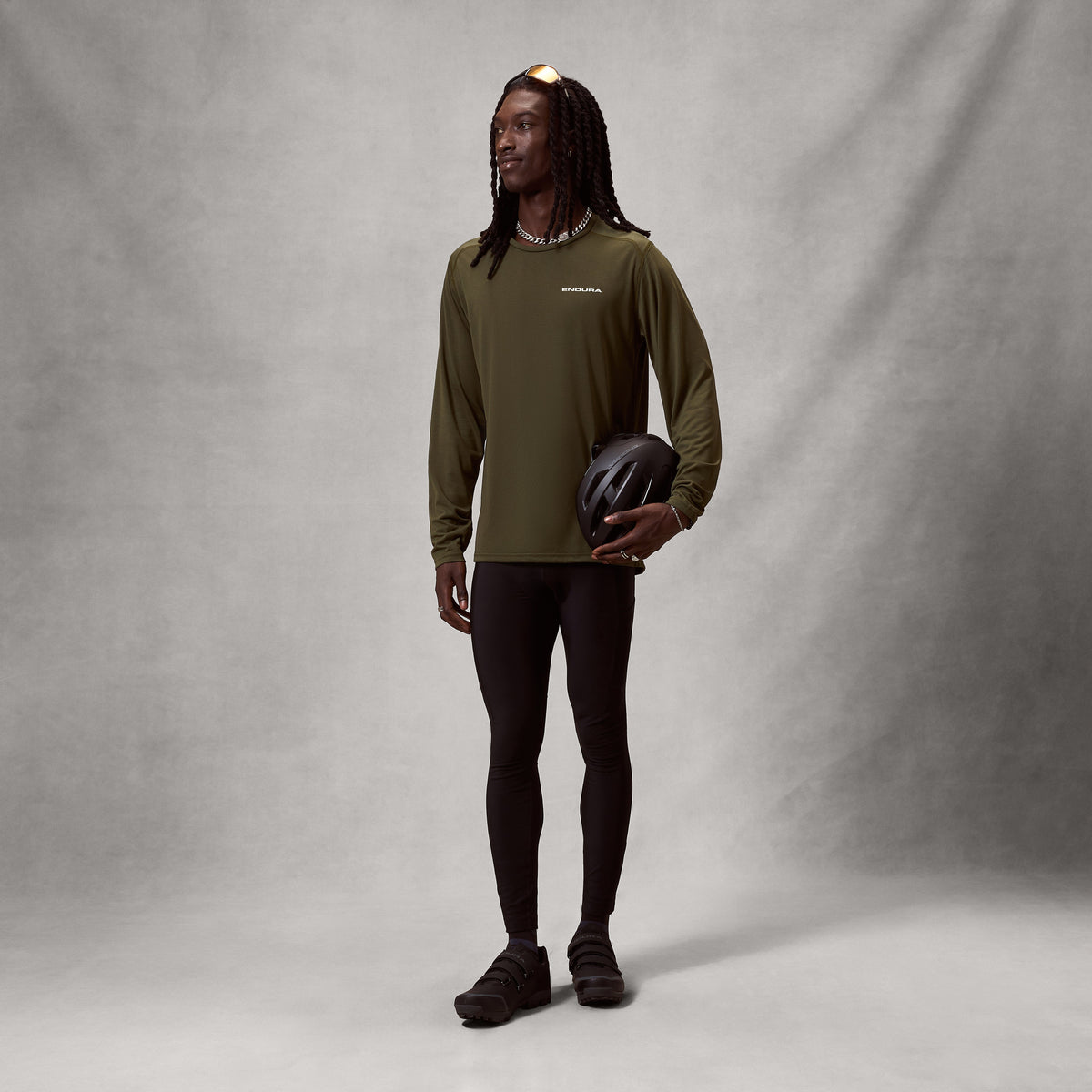 Endura MEN'S LOOP LONG SLEEVE TECH TEE - Green