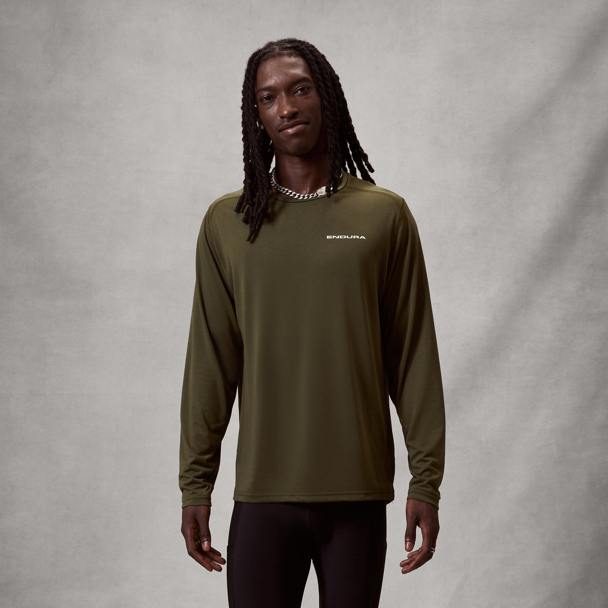 Endura MEN'S LOOP LONG SLEEVE TECH TEE - Green