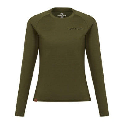 Endura WOMEN'S BAABAA BLEND LONG SLEEVE BASELAYER - Green