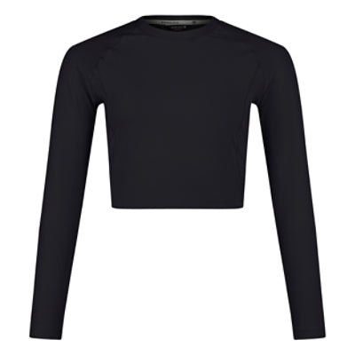 Endura WOMEN'S SULTRAC L/S CROP TEE BLK/DKGRY - Black