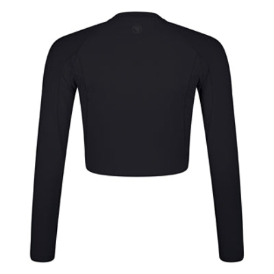 Endura WOMEN'S SULTRAC L/S CROP TEE BLK/DKGRY - Black