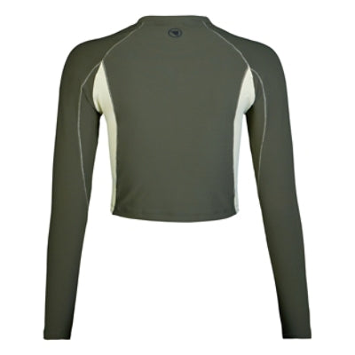 Endura WOMEN'S SULTRAC L/S CROP TEE GRN/LTGRY - Green