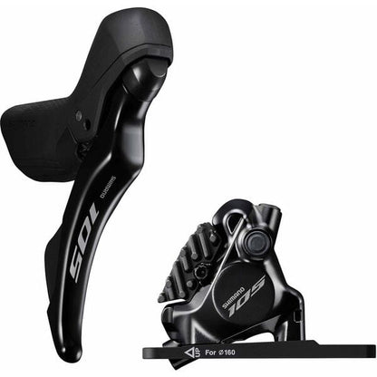 Shimano 105 ST-R7120 105 hydraulic disc STI set, flat mount calliper, black
