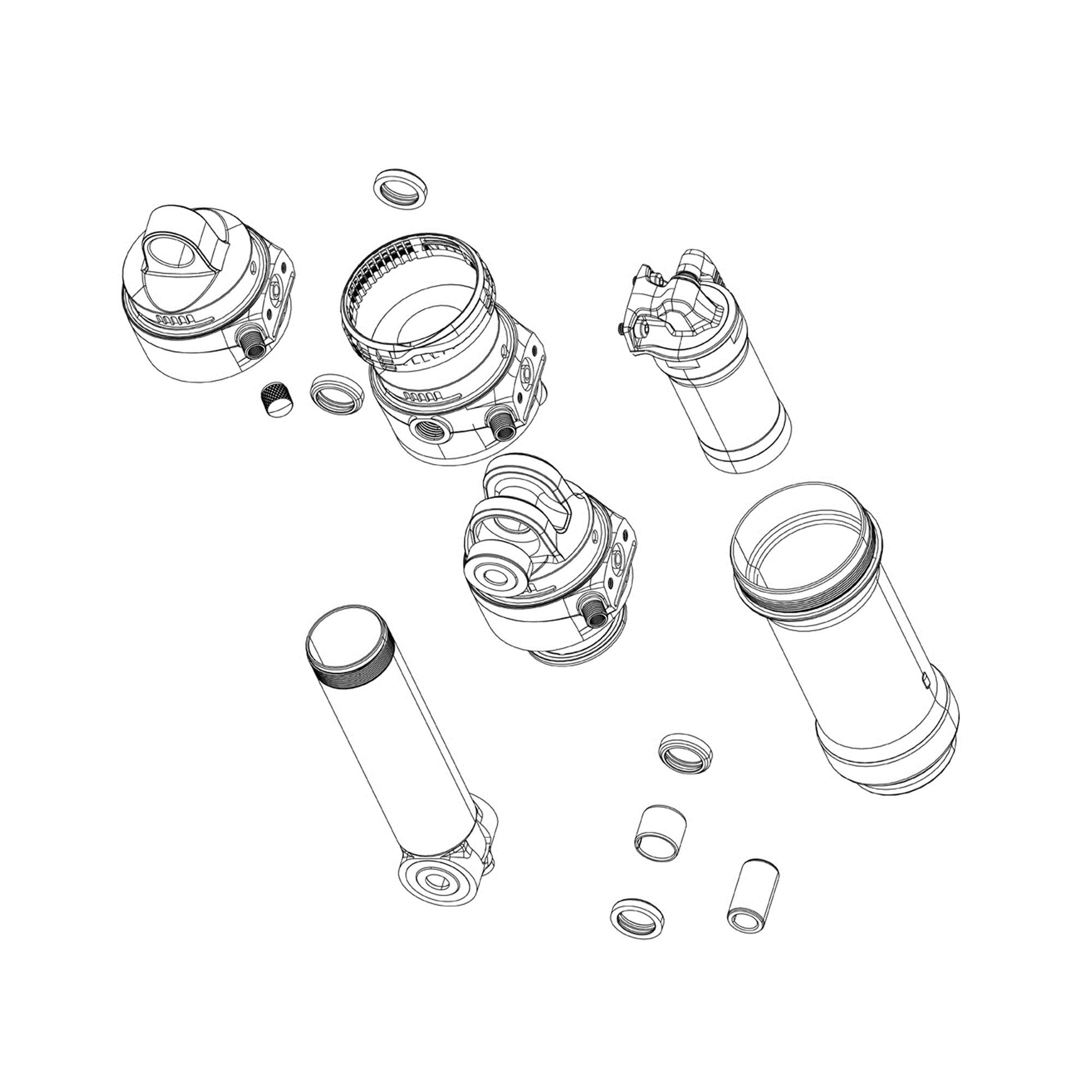 Rockshox Rear Shock Decal Kit - Vivid Coil Gen-D