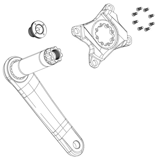 Sram Crank Arm Bolt Kit Self-Extracting M18/M30 Dub