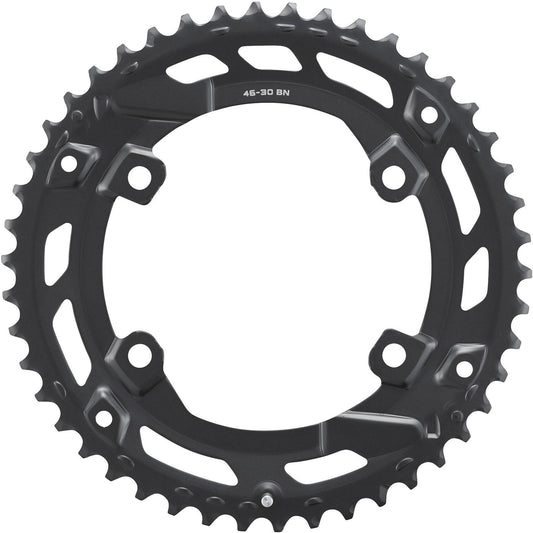 Shimano CUES FC-U6000-2 CUES 10/9 speed double outer chainring, 46T-BN for 46-30T