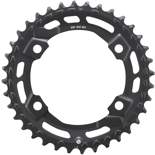 Shimano CUES FC-U6000-2 CUES 11/10/9 speed double outer chainring, 36T-BN for 36-22T