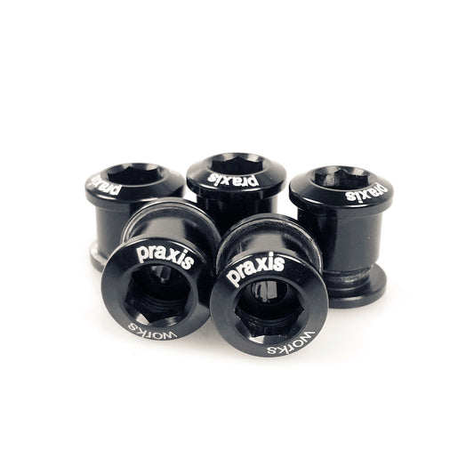 Praxis Works SPARE - Chainring Bolts Alloy Black (5 pack)