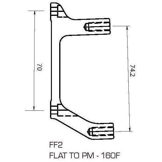 TRP - Adapter FR2 - Flat Mount - 160mm Rear