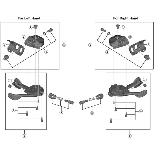 Shimano Spares SL-M9000-I right hand cover