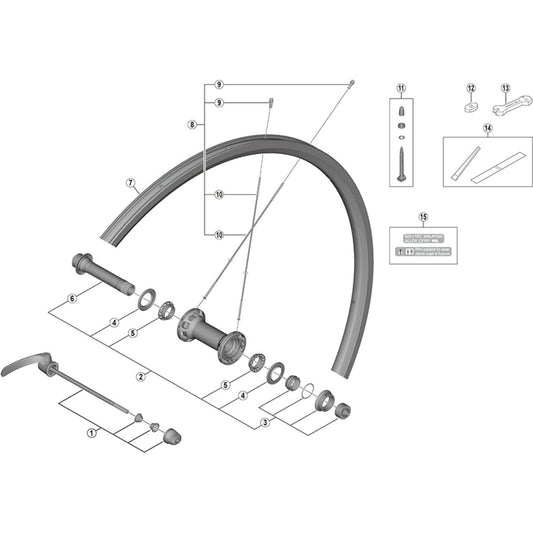 Shimano Spares WH-RS700-C30-TL tubeless tape with spatula