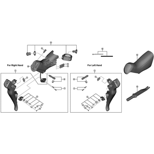 Shimano Spares ST-R8050 left hand bracket unit