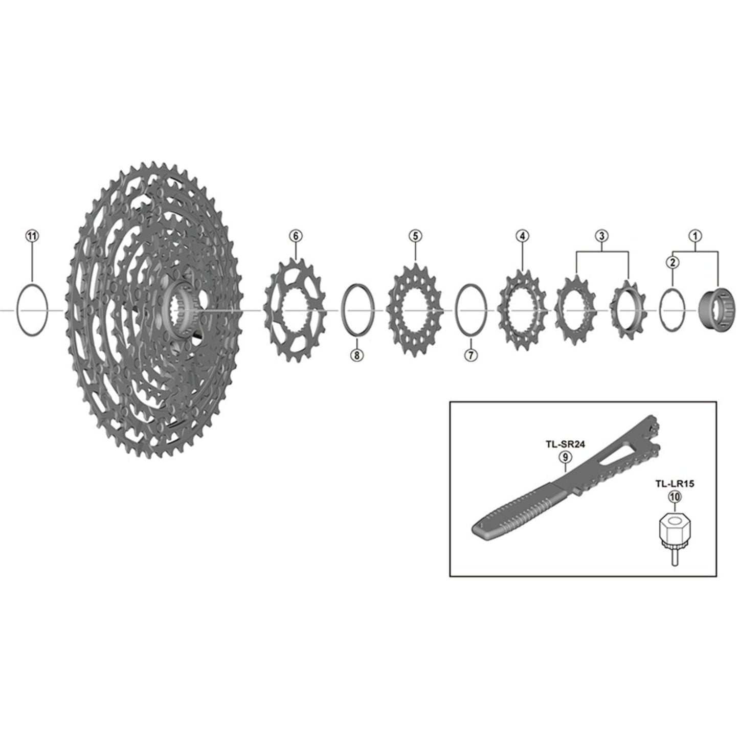 Shimano Spares CS-M8100 spacer A 0.95 mm